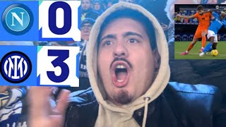 NAPOLI  INTER 03  INGUARDABILI REACTION NAPOLETANO AL MARADONA😭😱 [upl. by Netsruk]