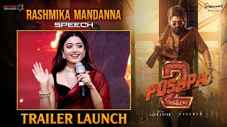 Rashmika Mandanna Speech  Pushpa 2 Trailer Launch Event  Allu Arjun  Sukumar  Fahadh Faasil [upl. by Temp198]