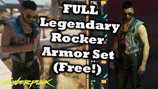 Cyberpunk 2077 FULL Legendary Rocker Armor Set Free  The Coolest Looking Set  All Locations [upl. by Ahsinauq]