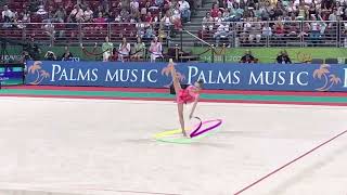 Stilana Nikolova live  ribbon final 2022 world rhythmic gymnastics championships in Sofia [upl. by Aysahc828]