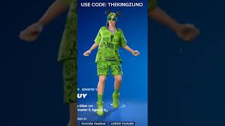 💚 BILLIE EILISH SKIN AND EMOTES FORTNITE SHORTS [upl. by Carolynn811]