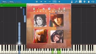 Manic Monday By the Bangles Piano Tutorial Synthesia [upl. by Grete]