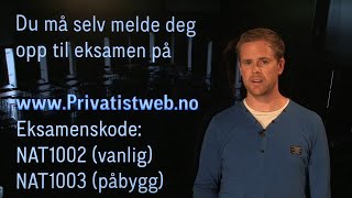 Eksamen i Naturfag påbygg og Naturfag Vg1 [upl. by Theodore]