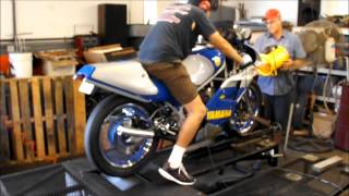 Yamaha RZ 350 Big HP Dyno Run [upl. by Leunamme]