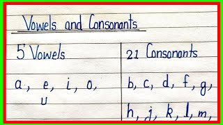 vowels and consonantswrite vowels and consonants [upl. by Yelekalb]