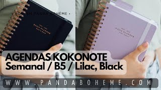 AGENDAS KOKONOTE  Semanal B5  Lilac Black [upl. by Yaner677]