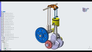 Bielle manivelle  Crank rod  Tutoriel CATIA v5 [upl. by Rubma]