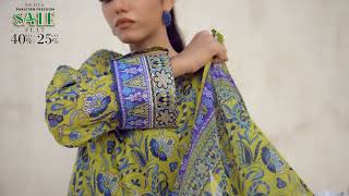 Salitex  2pc Unstitched  Printed Lawn Shirt With Printed Chiffon Dupatta [upl. by Sabec]