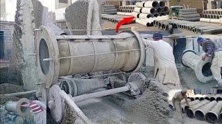 Cement pipe making  Cement PipesManufacturing Process  Concrete PipeManufacturing [upl. by Gorlin]