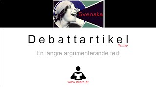 Webblektion debattartikel [upl. by Bocaj]