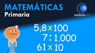 Multiplicar y dividir por la unidad seguida de ceros  Matemáticas [upl. by Prudhoe805]