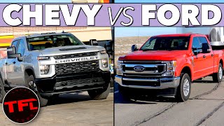 Ford vs Chevy MPG Verdict Here’s How the F250 73L V8 Compares to the Silverado V8 Towing amp Not [upl. by Dlonyar]