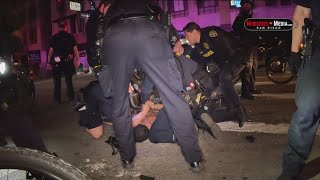 Violent clashes with San Diego police in Gaslamp caught on camera [upl. by Dietz]