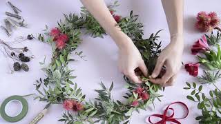 TUTO CRÉATIONS amp SAVOIRFAIRE  DIY COURONNE DE NOEL [upl. by Martinelli]