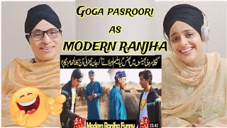 Indian reaction to Modern RANJHA Goga Pasroori and Saleem Albela as a Comedian New Funny Video [upl. by Araid300]