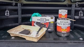 RustOleum Truck Bed Liner Kit on Truck Canopy [upl. by Nylaf]