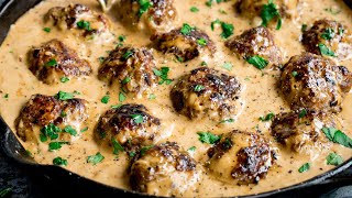 How to make Swedish Meatballs  Homemade Ikea Meatballs [upl. by Olivette]