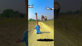 dinosaur and lion attack long garden helicopter flying shorts shortvideo youtubeshorts trending [upl. by Uzzia]