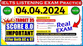 IELTS LISTENING PRACTICE TEST 2024 WITH ANSWERS  04042024 [upl. by Jacenta402]