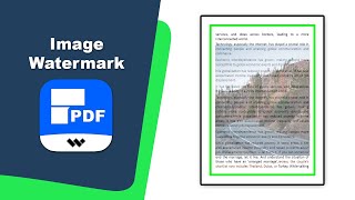 How to create an image watermark to a pdf file in Wondershare PDFelement [upl. by Waller298]