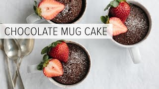 CHOCOLATE MUG CAKE  glutenfree dairyfree and paleo [upl. by Meid]