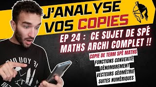 CE SUJET CONTROLE DE TERM SPÉ MATHS ARCHI COMPLET 😮 SUITES NUMÉRIQUE CONVEXITÉ DÉNOMBREMENT 💯 [upl. by Carlyle]