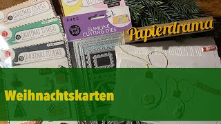 3 schlichte Weihnachtskarten basteln  Stanzen amp Sticker von Action  Strukturpaste  Papierdrama 😍🐰 [upl. by Ahsennek]