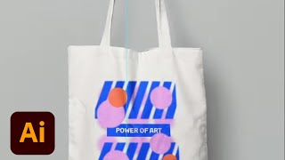 Illustrator Daily Creative Challenge  Tote Bag  Adobe Creative Cloud [upl. by Lleirbag]