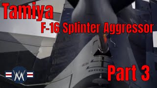 Tamiya F16 Aggressor Part 3 adding static discharger filling seams cutting finger etc [upl. by Htebiram]