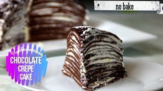 No Bake Crepe Cake  Chocolate Flavor [upl. by Ruggiero]