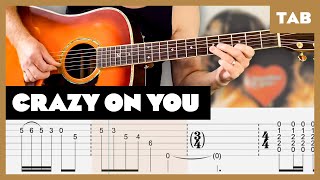 Heart  Crazy On You  Guitar Tab  Lesson  Cover  Tutorial  Zager [upl. by Whyte]