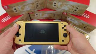 Nintendo Switch Lite HYRULE EDITION GOLD STALKER GAME [upl. by Eisso]