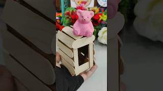 Teddy house craft ideas for kids viralvideo youtubeshorts craft craftideas [upl. by Nochur781]