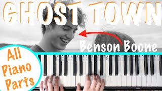 How to play GHOST TOWN  Benson Boone Piano Tutorial chords accompaniment [upl. by Dlorah]