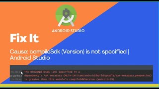 Error  compileSdk 30 is not specified  Android Studio [upl. by Rimaj721]