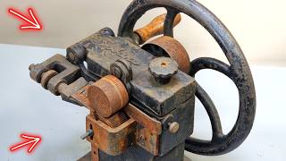 Leather Cutting Machine Restoration  Early 1900s Shoemakers Machine [upl. by Livvie]