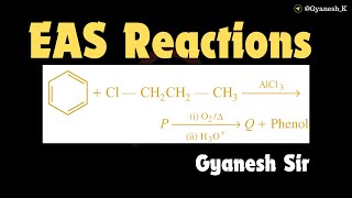 Electrophilic Aromatic Substitution EAS reaction  Reactions of Aromatic compounds for JEE [upl. by Johnson]