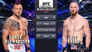 JACK HERMANSSON VS JOE PYFER FIGHT UFC VEGAS 86 [upl. by Crystie]