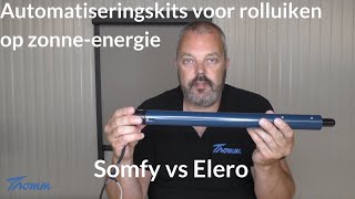 Rolluik van zonneenergie voorzien Somfy vs Elero solar kits [upl. by Awram]