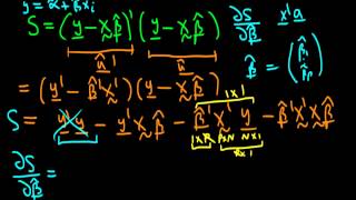 Ordinary Least Squares Estimators  derivation in matrix form  part 2 [upl. by Nylsoj]