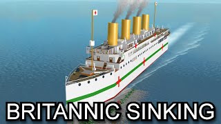 BRITANNIC SINKING TIMELAPSE  game link in description [upl. by Beshore]