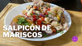 Cómo hacer un salpicon de mariscos  receta completa paso a paso Cocinero Designado [upl. by Nnaharas]