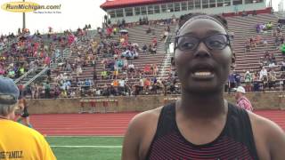 Interview Corinne Jemison East Kentwood Girls Discus 2017 MHSAA TF LP D1 Champion [upl. by Harbert]