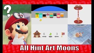 All Hint Art Moons Guide  Super Mario Odyssey [upl. by Malinin819]