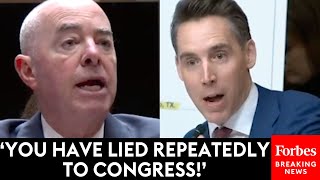 BREAKING NEWS Hawley Explodes At Mayorkas And Accuses Him Of Lying Under Oath [upl. by Jeunesse32]