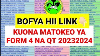 🔴BOFYA HII LINK ILI KUONA MATOKEO YA FORM FOUR CSEE RESULTS 2023 NA QT YAMETANGAZWA LEO [upl. by Hartman570]