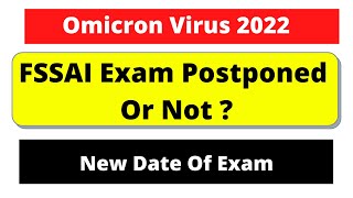 FSSAI EXAM POSTPONED  FSSAI EXAM NEW DATE  FSSAI EXAM MOCK TEST  FSSAI EXAM REVISOIN  ADMIT CARD [upl. by Auqenehs]