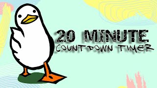 20 minute countdown timer  walking duck [upl. by Nauqahs]