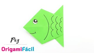 🐠 Cómo hacer un pez de papel muy fácil de origami [upl. by Akenihs692]