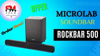 Microlab ROCKBAR 500Color LED Design Soundbar unboxing [upl. by Eizus]